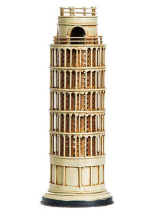 Adorno metalico torre Pisa 10*10*25.5