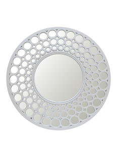 Espejo redondo Ø63 cm. blanco