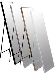 Espejo 30x150 cm. marco aluminio regulable para piso