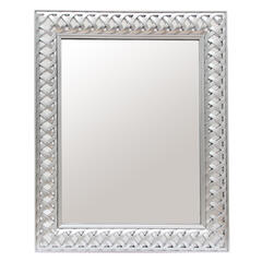 Espejo 49x59 cm. tramado silver