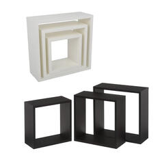 Set De 3  Cubos Madera 30X30X12 - 27X27X12 - 24X24X12 Cm