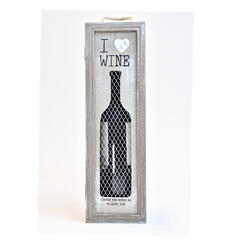porta Botellas madera  I Love Wine